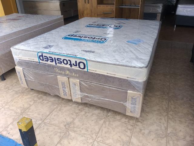 Cama queen size sleep pocket 158x198 apenas 899 a vista