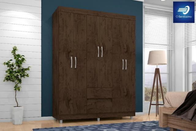 Guarda-Roupa Solteiro c/ 6 portas e 2 gavetas #FreteGRÁTIS* #Garantia #Lacrado - Foto 3