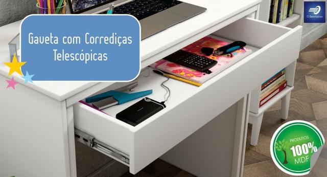 Escrivaninha 100% MDF com 01 Gaveta #FreteGRÁTIS* #Novo #Lacrado - Foto 3