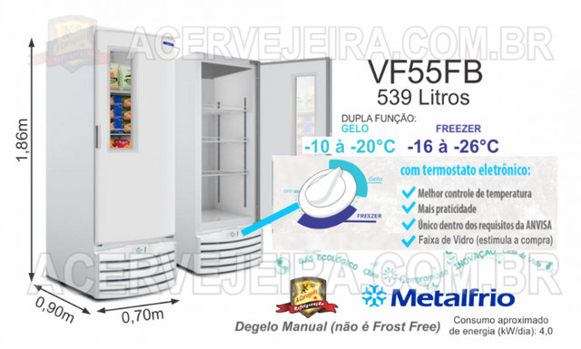 Freezer Vertical VF55 Metalfrio
