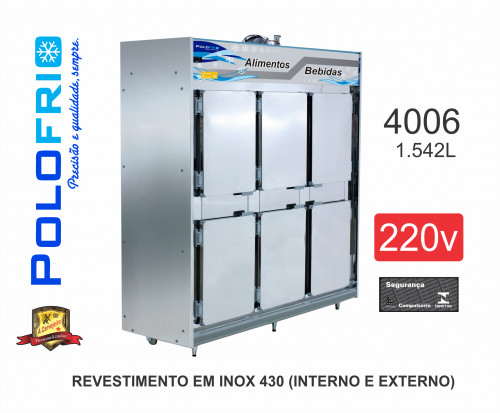 Geladeira Inox 4 Portas ou 6 Portas Fricon