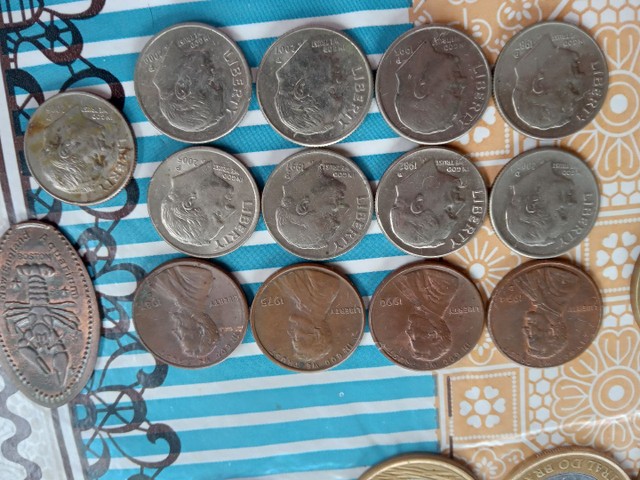 Moedas Americanas e moedas brasileiras - Foto 6