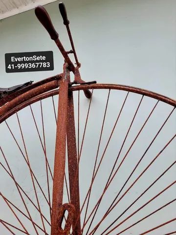 Bicicleta antiga penny farthing big wheel biciclo  - Foto 2