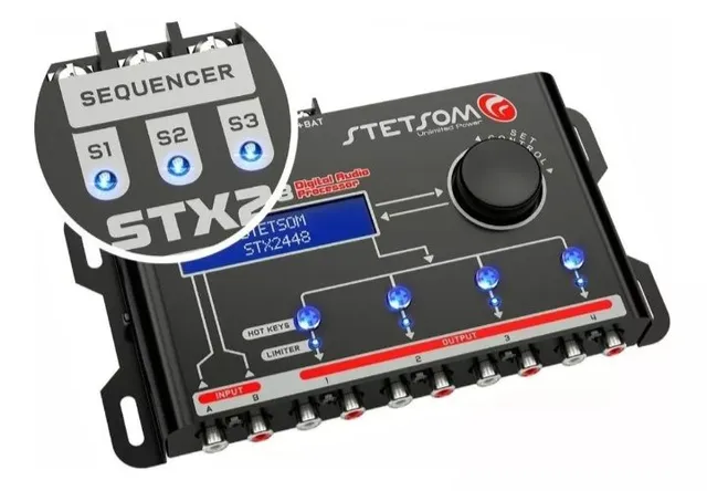 Processador para sistema de áudio 110v, EQs, Crossover, Delay e outros, DBX