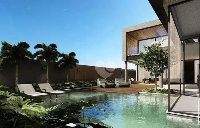 Condomínio Alphaville - Casa Triplex recém construída em projeto Contemporâneo com 5 Suíte - Foto 3