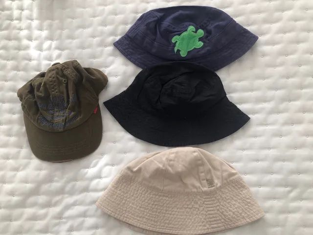 Lote boné + 3 chapéus para bebê 
