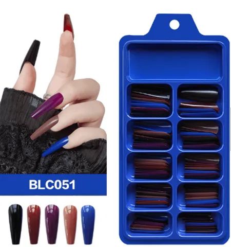 Promoção kit unhas posticas decoradas conjunto de cor mista