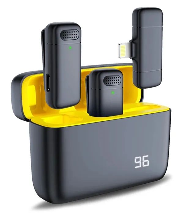 Microfone lapela sem fio lapella wi-fi recarregável professor conferência Android  - Foto 6