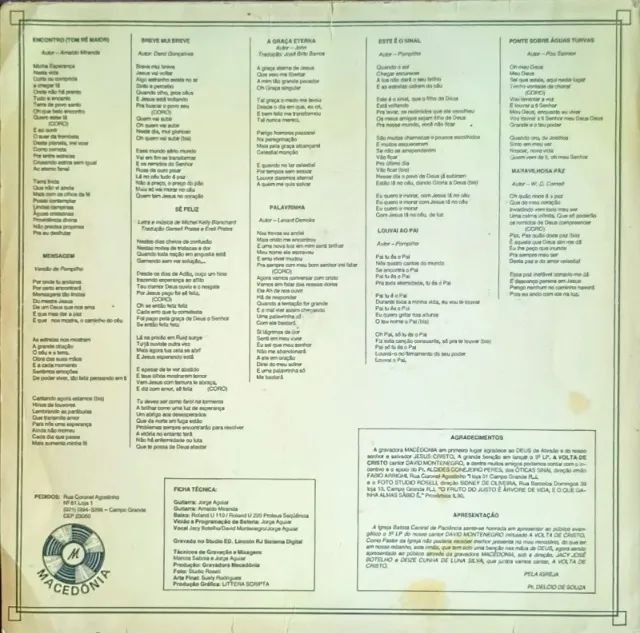 Lp Disco de Vinil Gospel Evangélico David Montenegro - A Volta De Cristo - raro - Foto 2