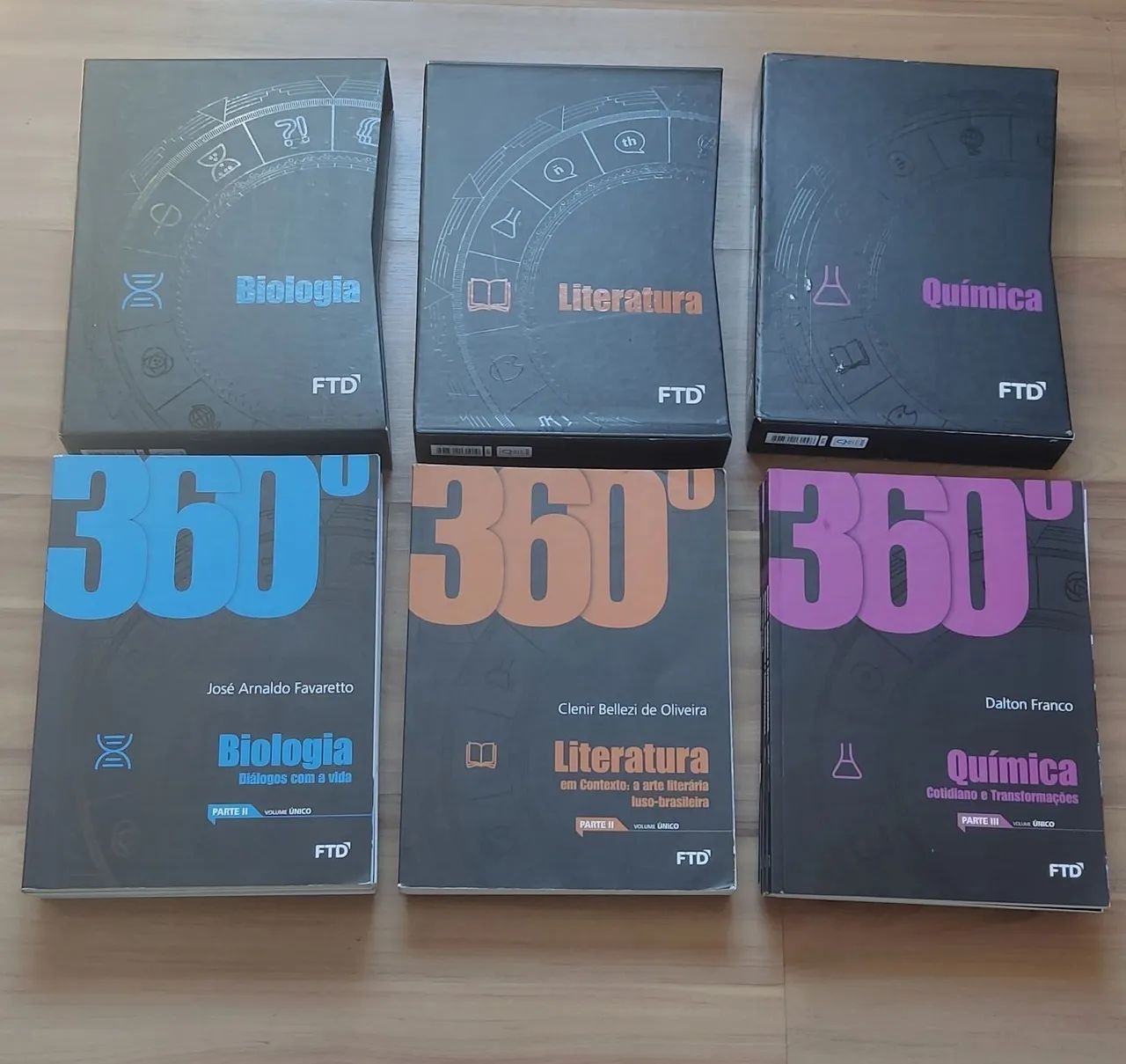 Livros Didáticos 360° - Biologia, Literatura e Química - FTD- 70cada ou 3 por 200,00