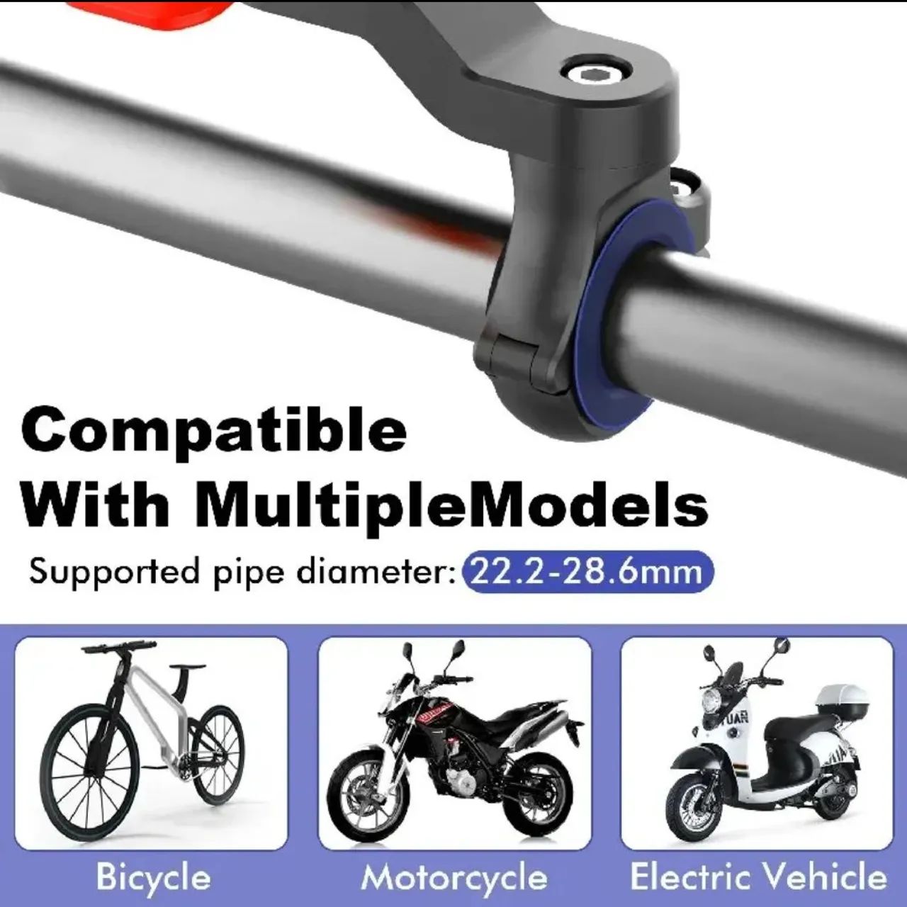 Suporte universal moto, bicicleta, clique rápido nova tecnologia  - Foto 6