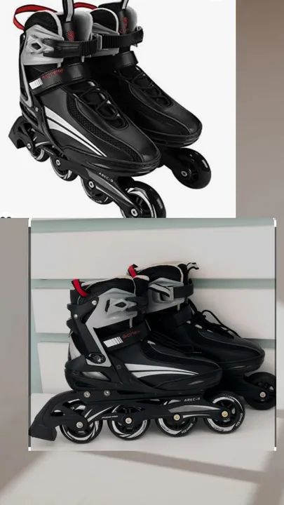 Patins Gonew Fitness Flexx Pro In line Abec 9 Base de Alumínio - Preto+cinza - 42<br>