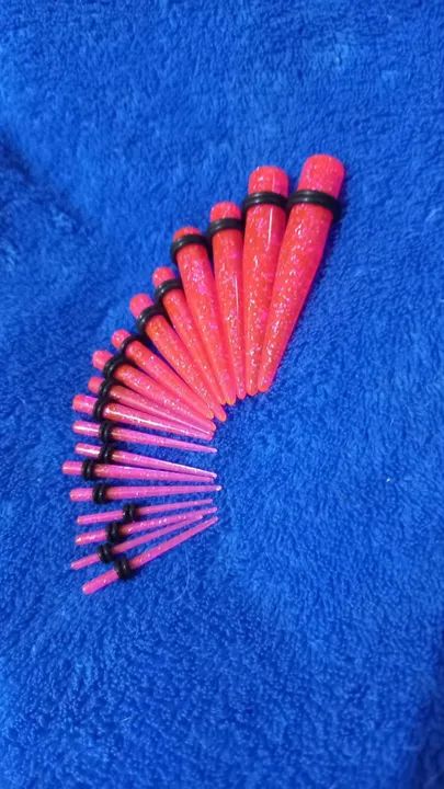 Kit de pinos alargadores rosa com glitter 