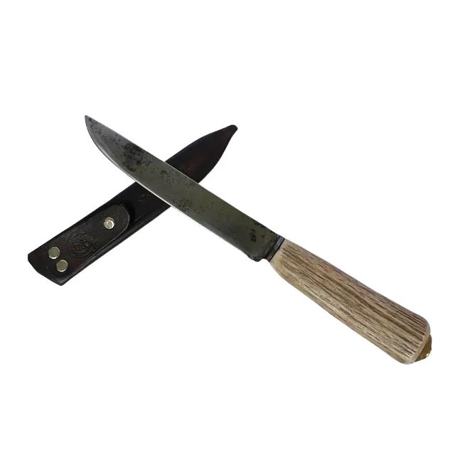 Faca Antiga Kissing Möllmann Aço Alemão Cabo Em Chifre Cervo