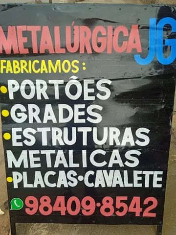 PORTÃO DE DUAS FOLHAS MATERIAL METALON E CHAPA ANDULADA GALVANIZADOS METALÚRGICA JG  - Foto 6