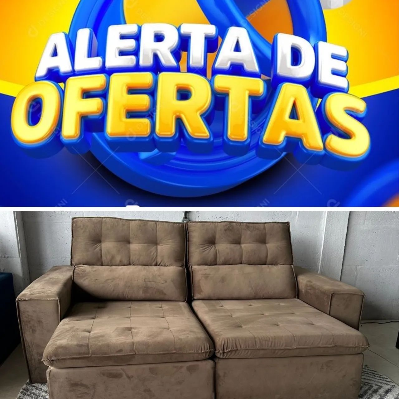 Alerta de oferta - sofá tamanho família 2,50m