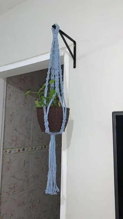 Suporte de plantas em macrame - Foto 2