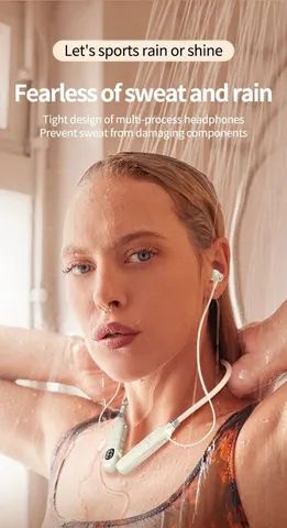 Fone Original Neckband Bluetooth 5.3 sem fio 8 horas escuta - Foto 2