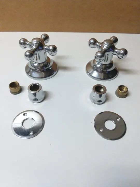 2 Acabamentos Registro Fabrimar Gaveta 1/2" e 3/4" Digital Line Cromado Metal