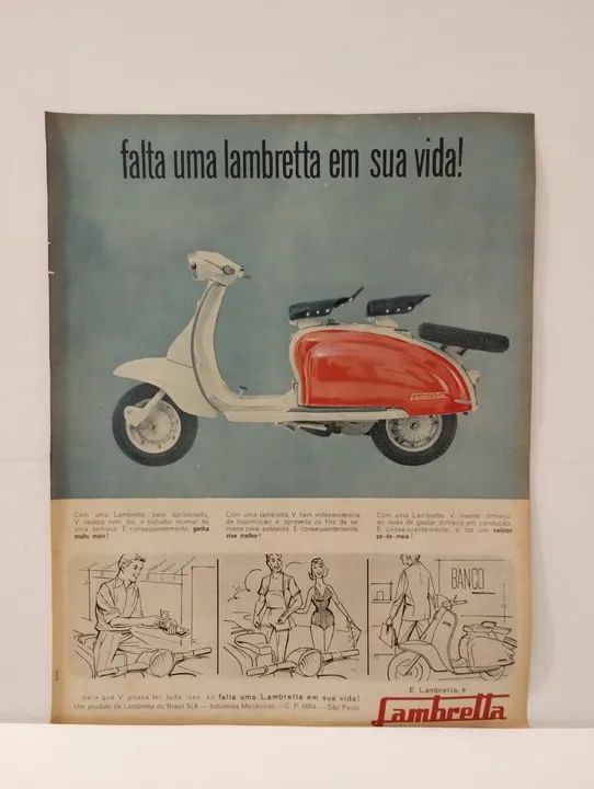 Anúncio Lambretta (Recortes Originais Ano 60) - Foto 2
