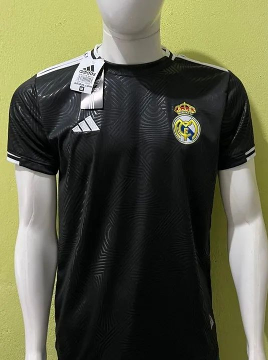 Camisa Real Madrid preta 3 D (P,M,G e GG)
