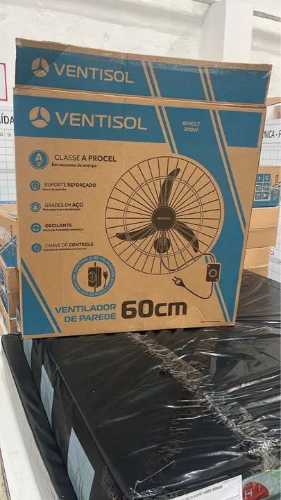 Ventilador de Parede Ventisol 60cm Bivolt 200W