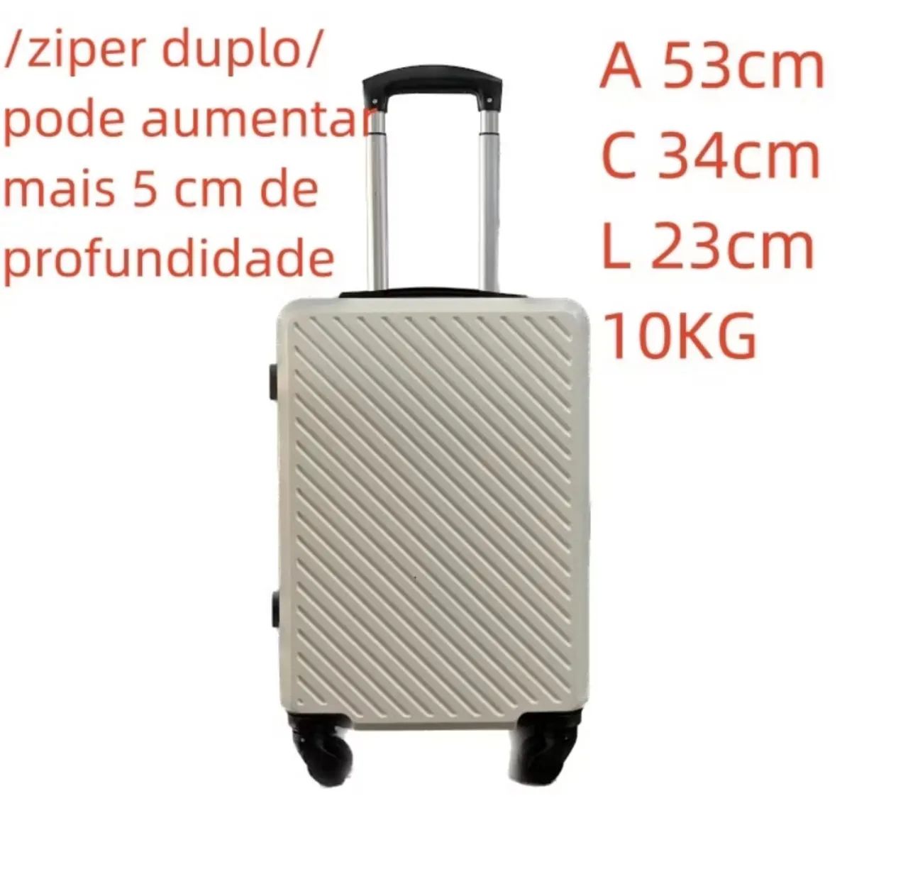 Mala de bordo avião 8 kg ABS com rodinhas - Foto 5