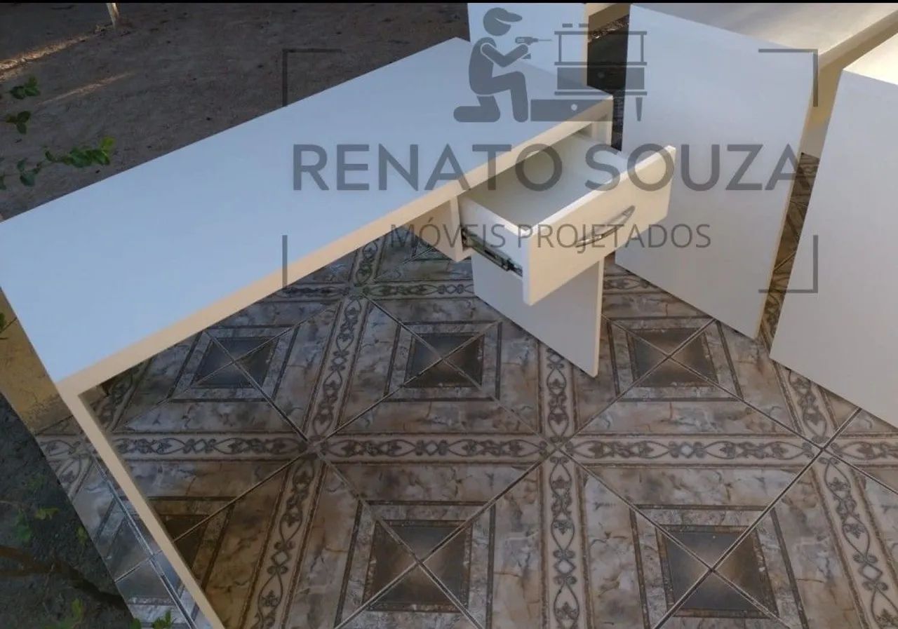 Mesa de Escritório Branca Projetada - Renato Souza - Foto 2