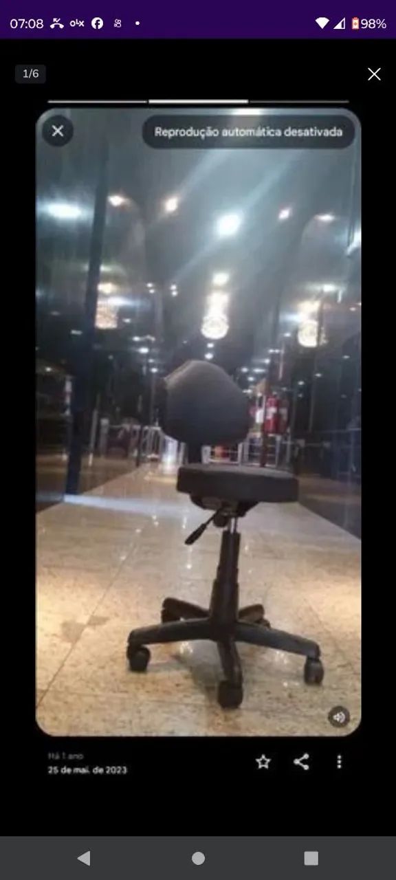 Cadeiras mocho giratórias novas e usadas - Foto 2