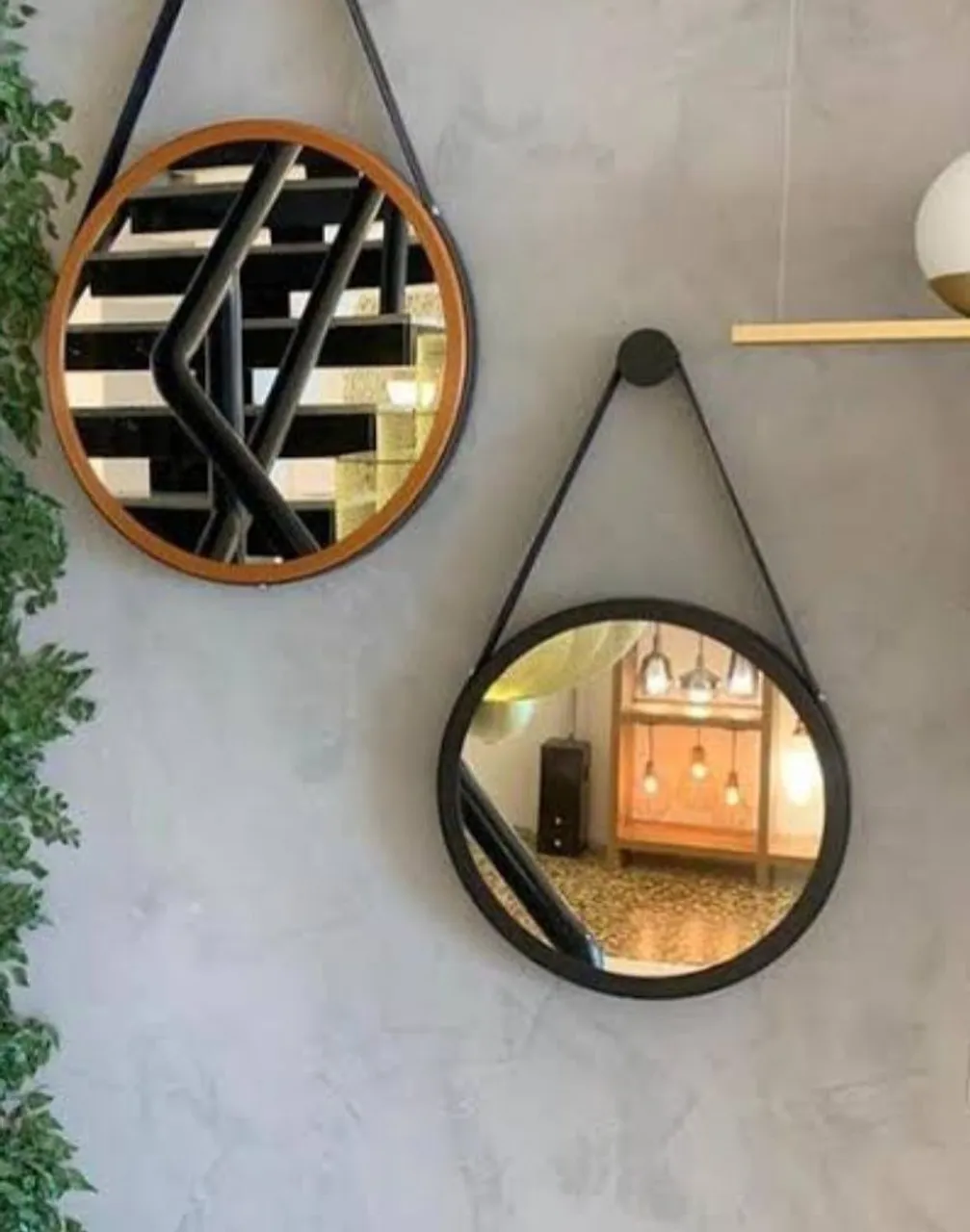 Espelho de Parede Decorativo Redondo com alça