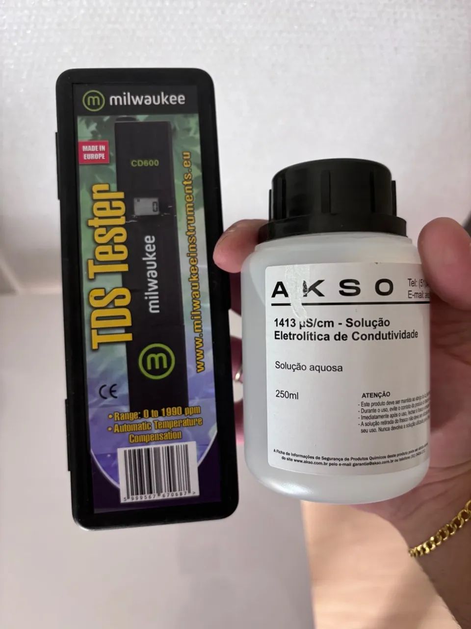 Medidor de TDS Miliwaukee + Solução calibradora
