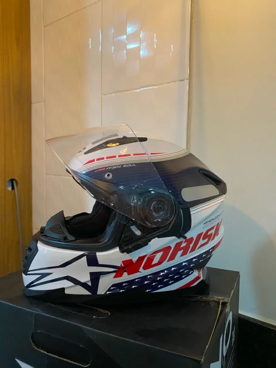 Capacete Norisk FF302 Soul American Flag - Foto 2