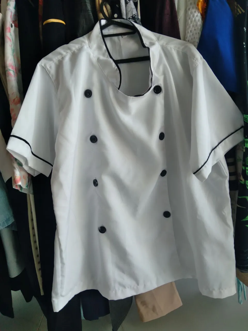 Jaleco de Cozinheiro Branco com Detalhes