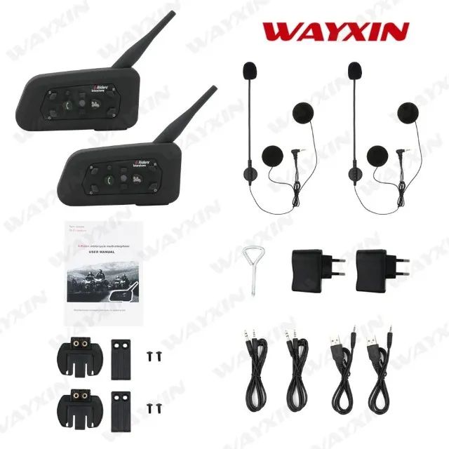 Par de Intercomunicadores para Motociclista Capacete Moto Wayxin Wx-R6 Novo - Foto 5