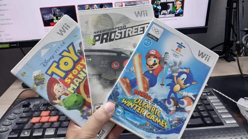 3 jogos de nintendo wii original