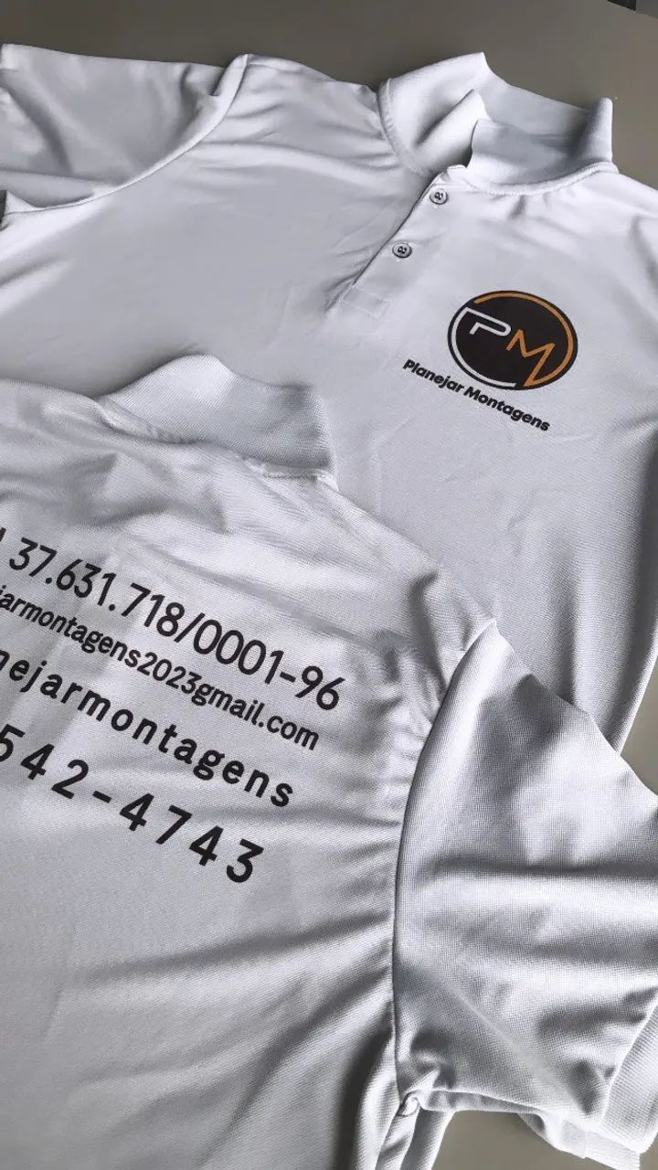 Kit 10 Camisas Polos Personalizadas Fardamento Empresa Frente e Costas - Foto 3