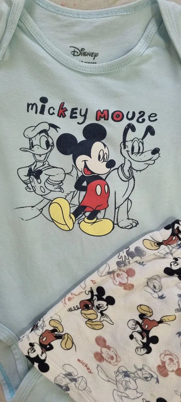 Conjunto mickey para bebê (12 a 18 meses)
