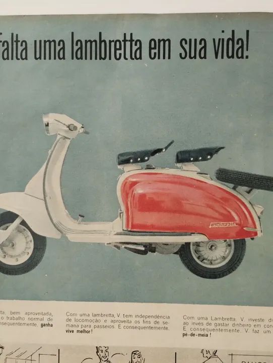 Anúncio Lambretta (Recortes Originais Ano 60) - Foto 3
