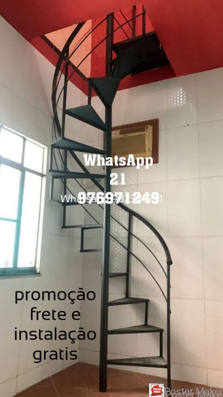 Escada caracol frete e instalação GRÁTIS