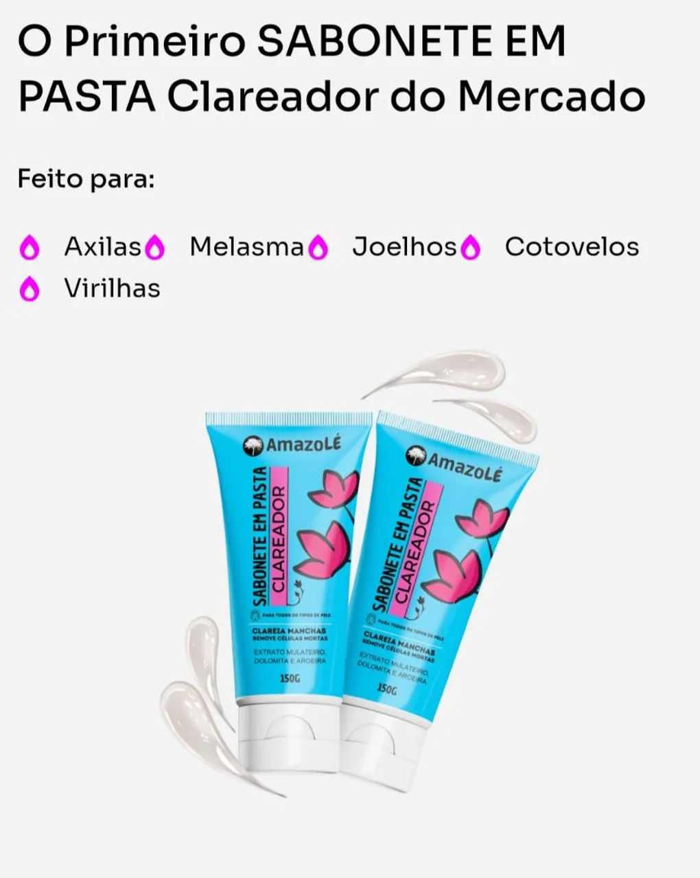 Sabonete em Pasta Clareador - Axilas, Melasma, Joelhos - Beleza e Cuidados  Pessoais - Água Espraiada (Caucaia do Alto), Cotia 1419721791 | OLX