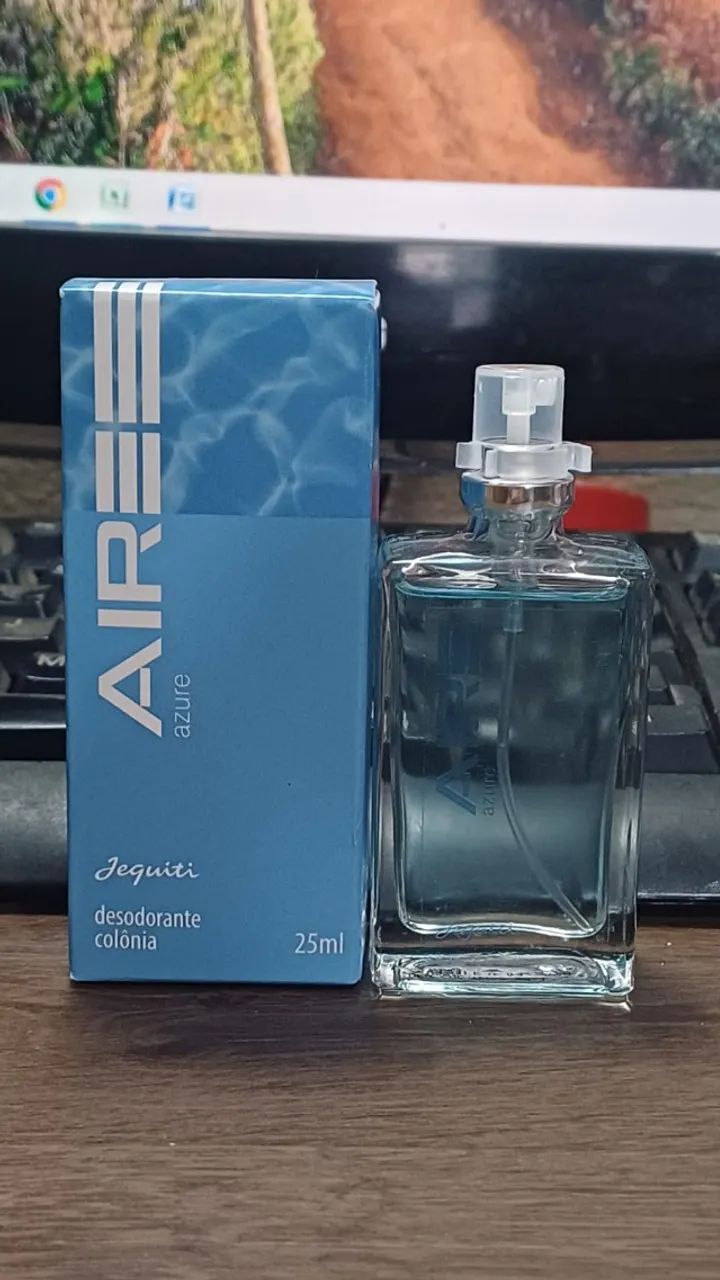 Colônia masculina jequiti Aire Azure nova 25 ml por R$ 20,00 cada