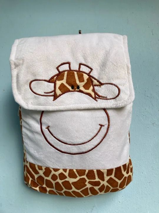 Mochilinha Infantil Escolar de Girafa