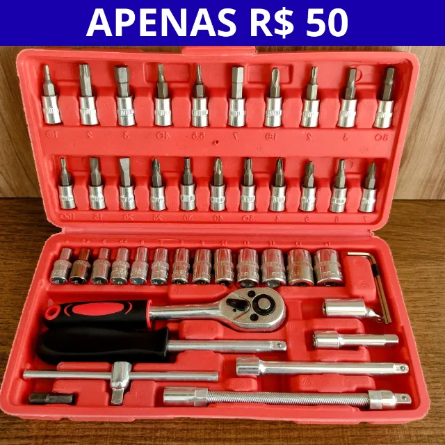 (Apenas R$ 50 no Dinheiro) Estojo Novo Com 46Pçs - Retirada no Lins 5