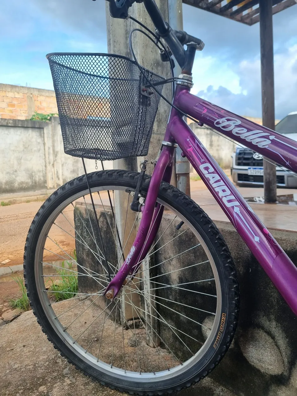 Bicicleta Cairu Bella Roxa com Cesto