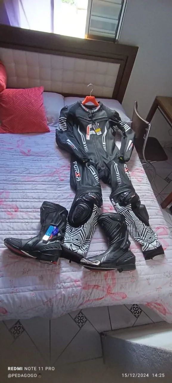 Macacão de Couro para Motociclista - Forza