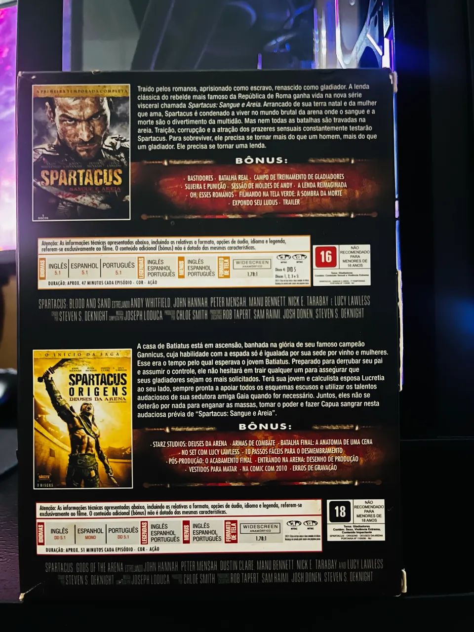 Box DVD Spartacus - 2 Temporadas (8 discos) - Foto 3