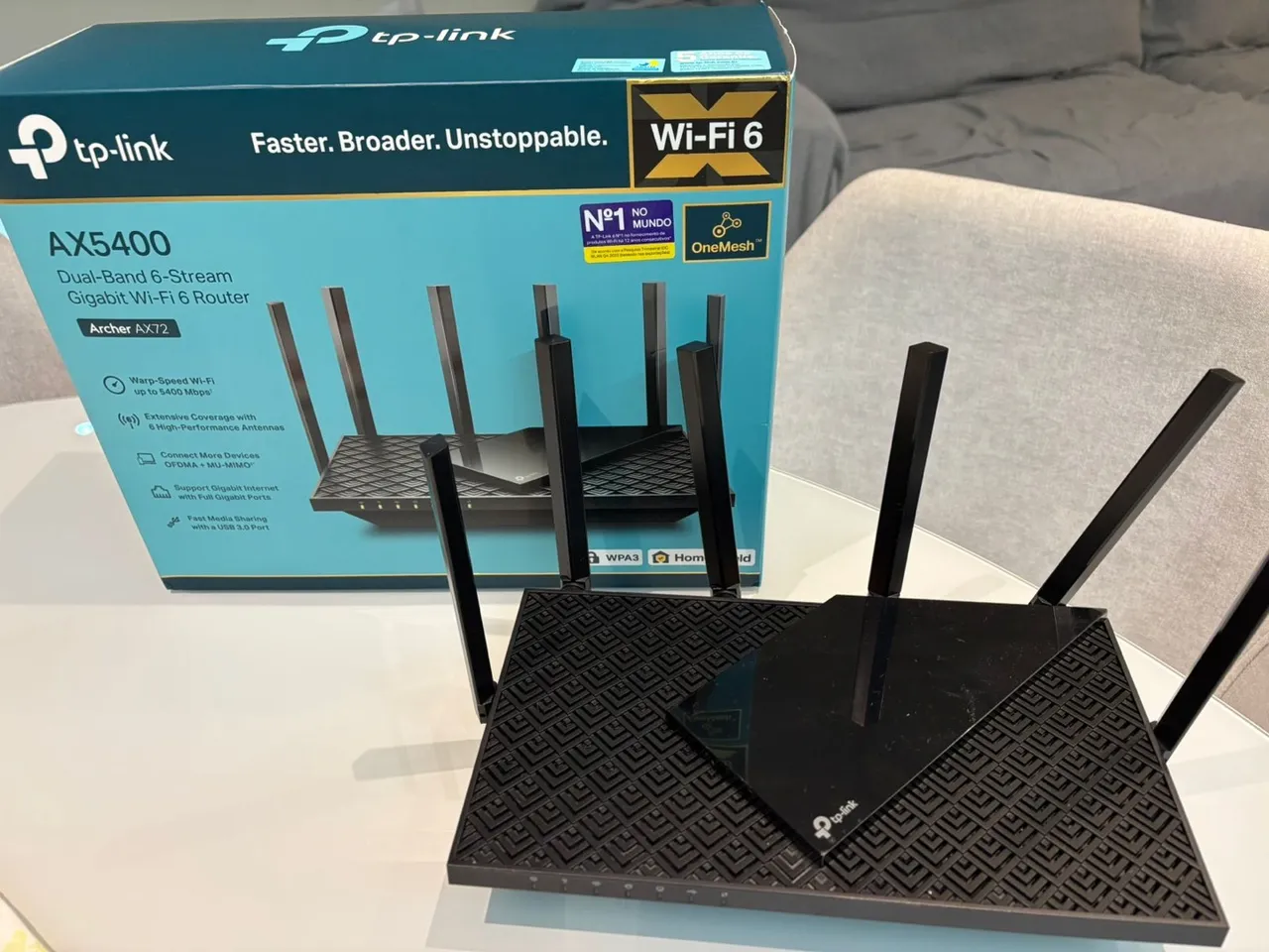 Roteador TP-Link Archer AX73 com tecnologia Wi-Fi 6.