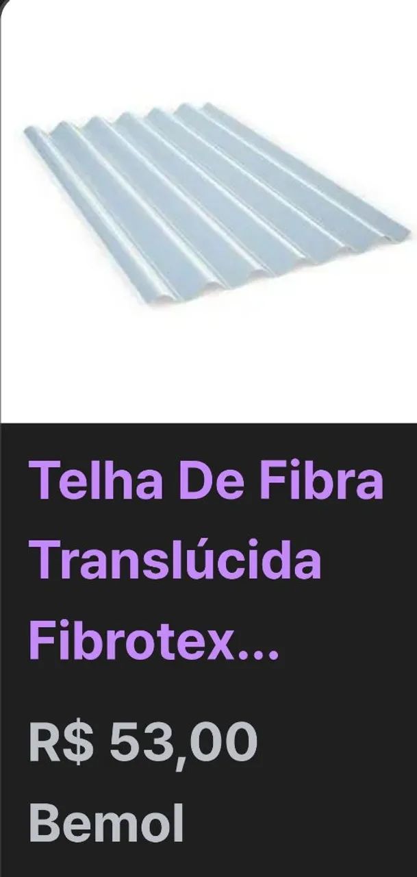Telha translúcida fibrotex ondulada 2.44 x0.50 - Foto 4