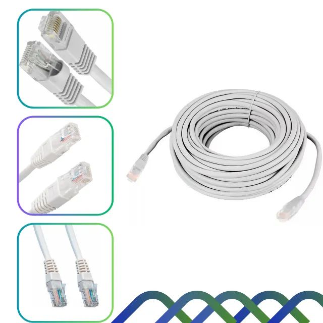 Cabo de Rede Categoria 6 Rj45 Lan UTP 5M Pronto Para Uso