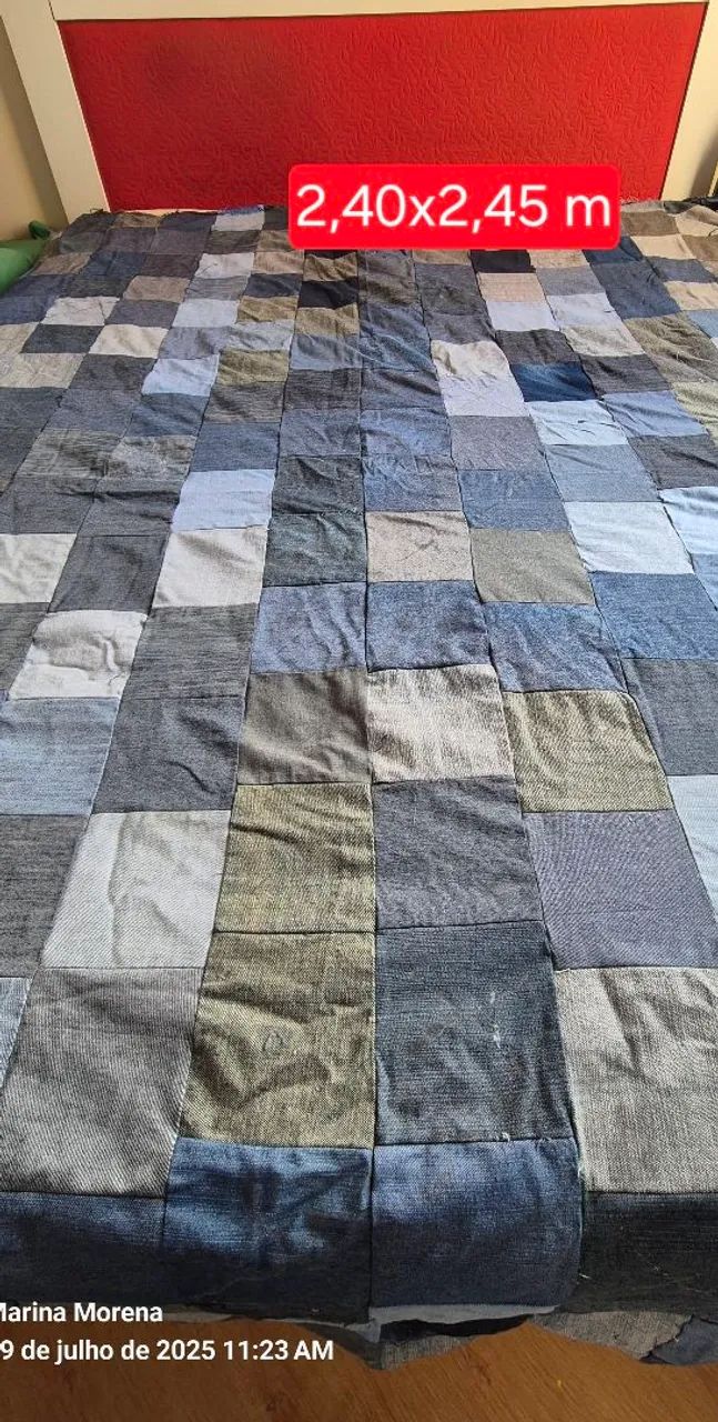 Colcha de retalhos jeans - Foto 4